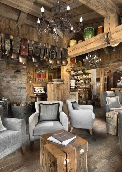 La Bouitte Communal Lounge, Luxury hotel and gourmet restaurant in the alps in savoie